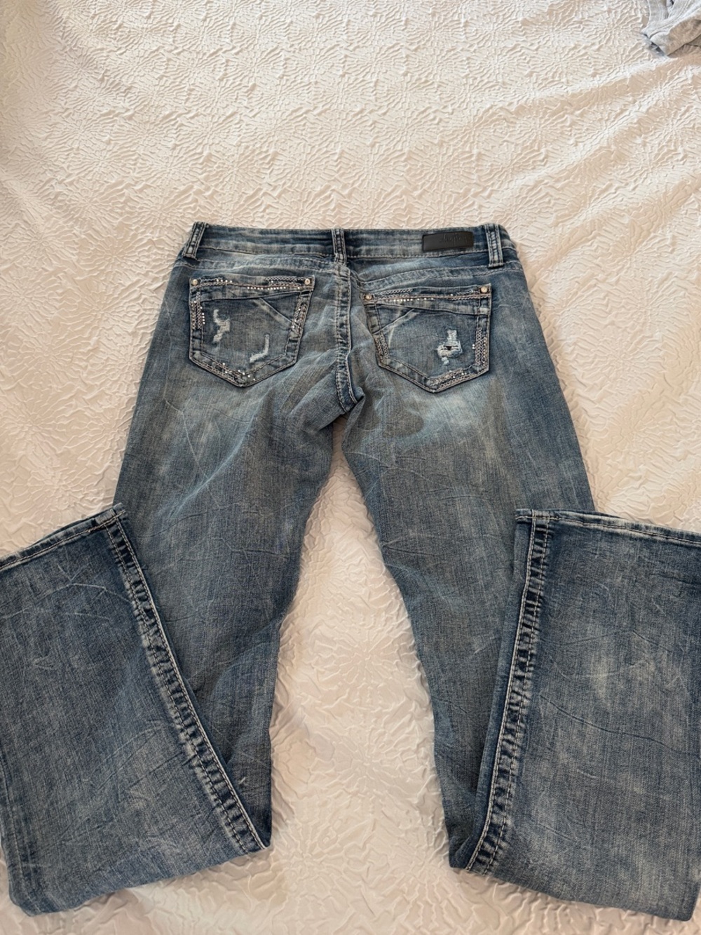 Daytrip Distressed Light Blue Bootcut Jeans